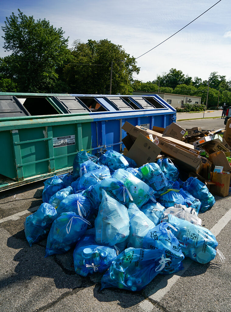 Recycling drop off bins overflow Local columbiamissourian