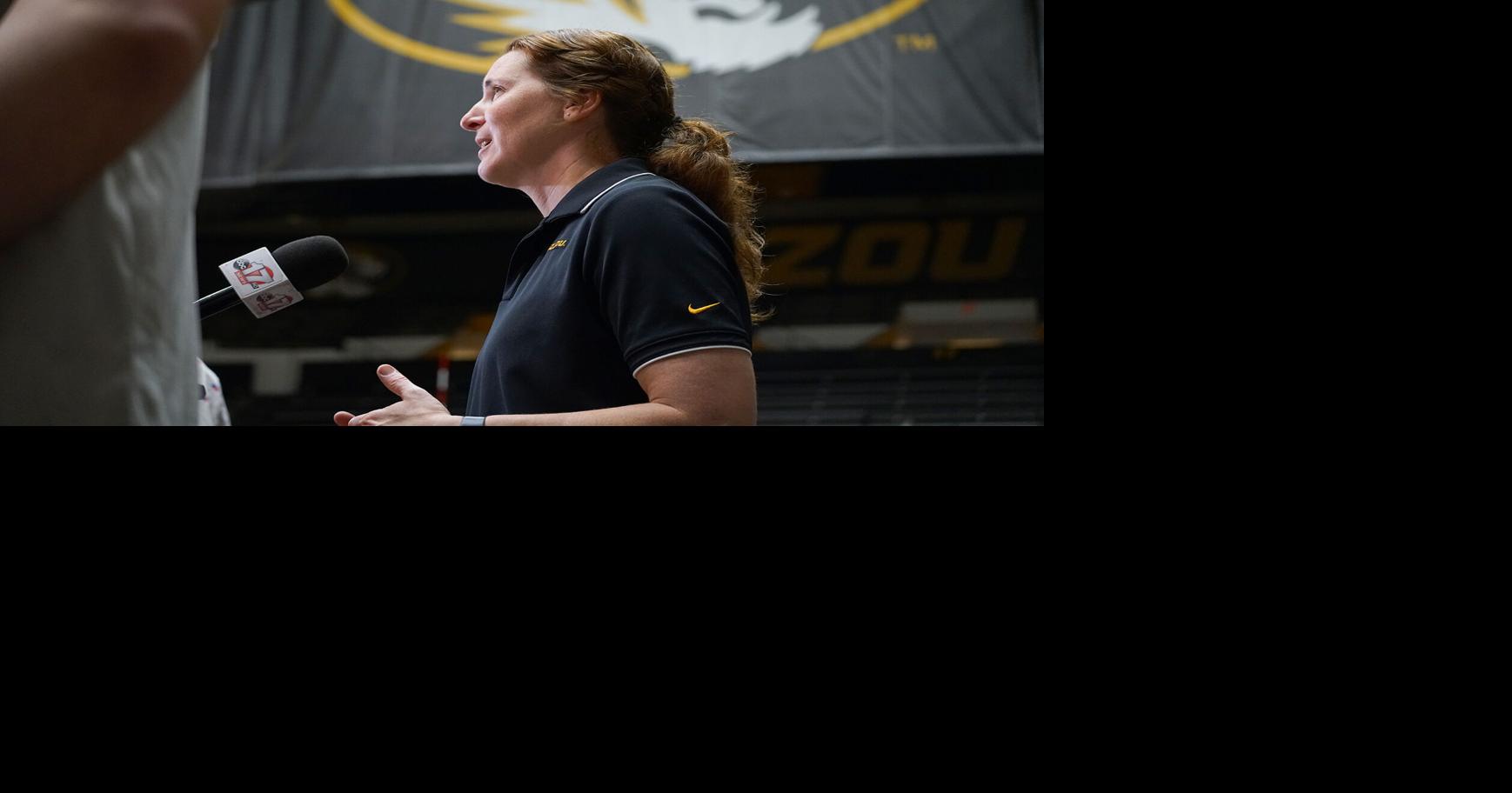 Head coach Dawn Sullivan speaks during media availability