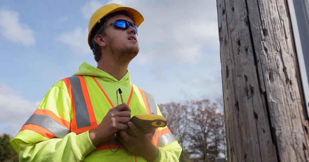 PHOTO GALLERY: Utility pole inspection assures sturdiness, safety ...