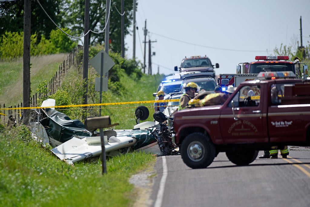 Two die when plane crashes on highway near Boonville