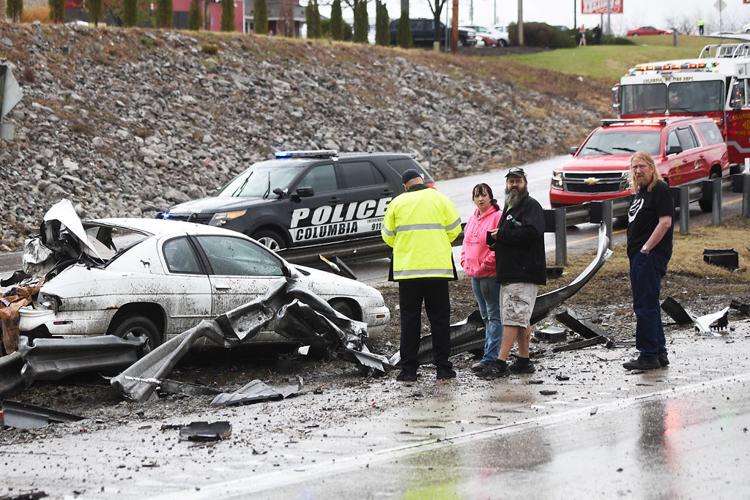Two taken to hospital after crash with semitrailer Local