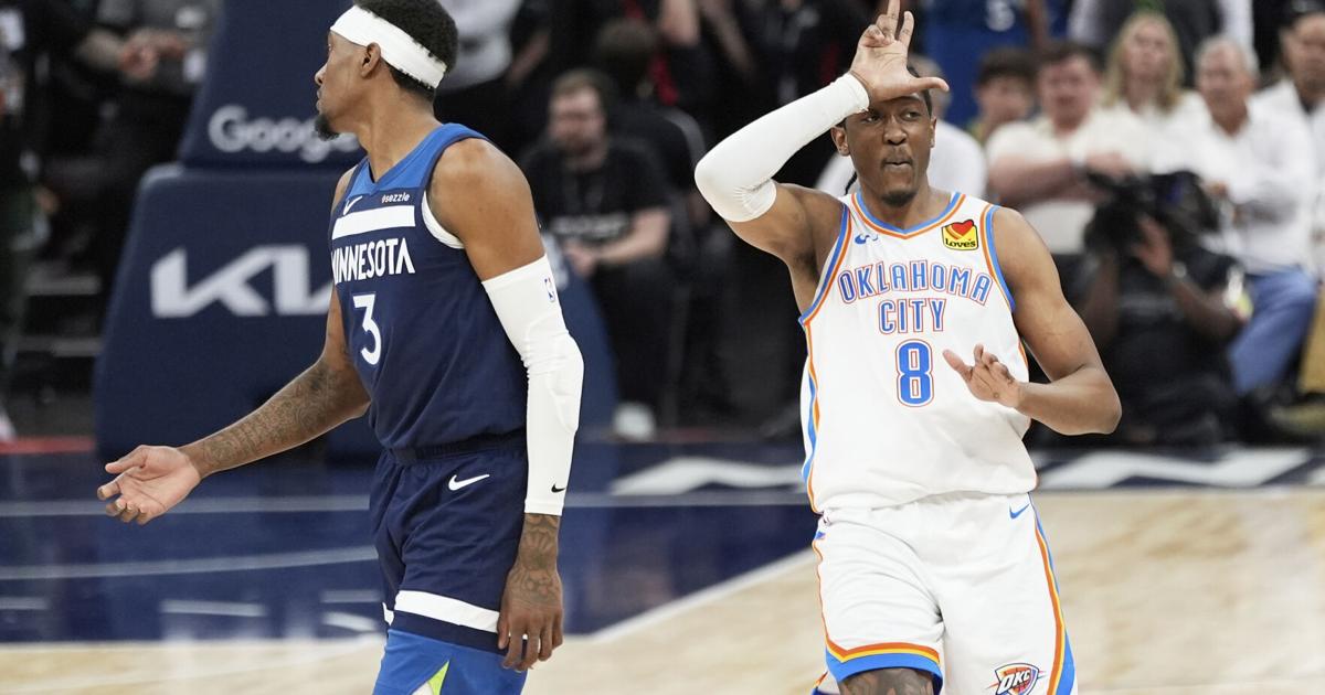 APTOPIX Thunder Timberwolves Basketball