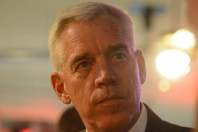 Skip Walther listens to supporters