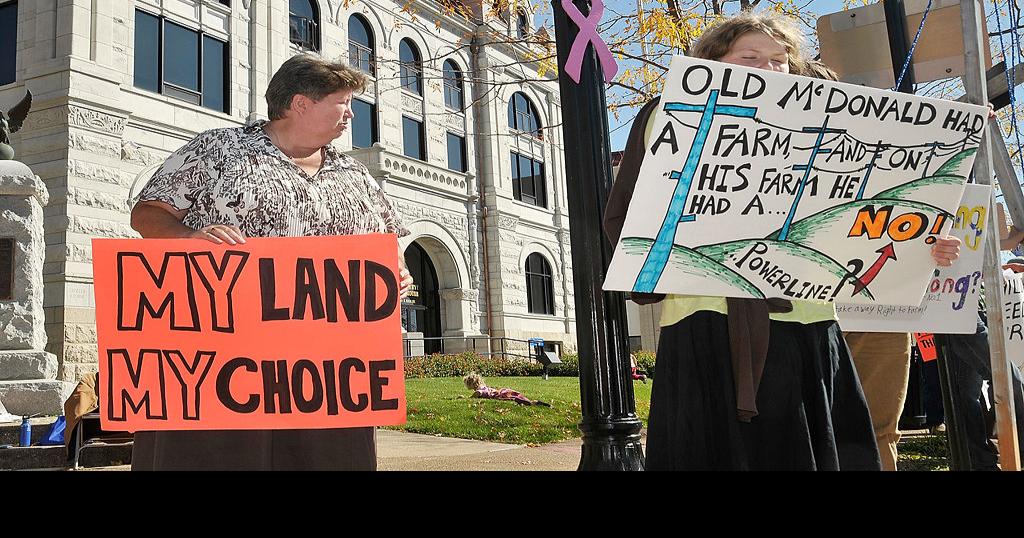 Group protests plan for 100mile power transmission line News