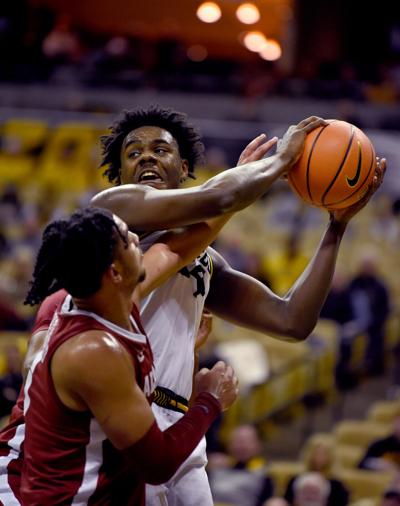 Missouri forward Kobe Brown attempts to pass the ball (copy)