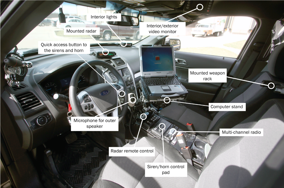 police car interior