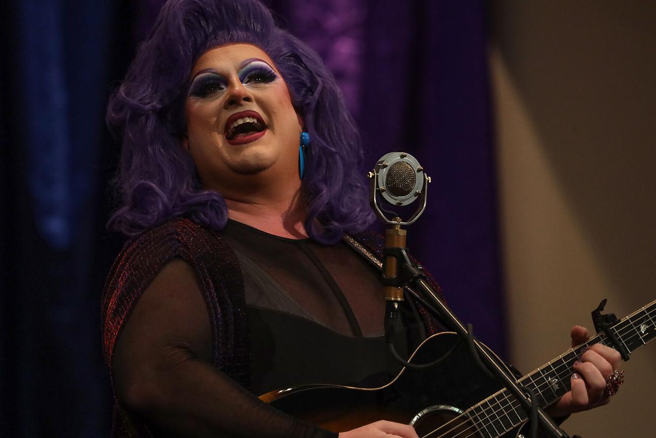 Drag queen Flamy Grant performs at First Baptist Church | Local ...