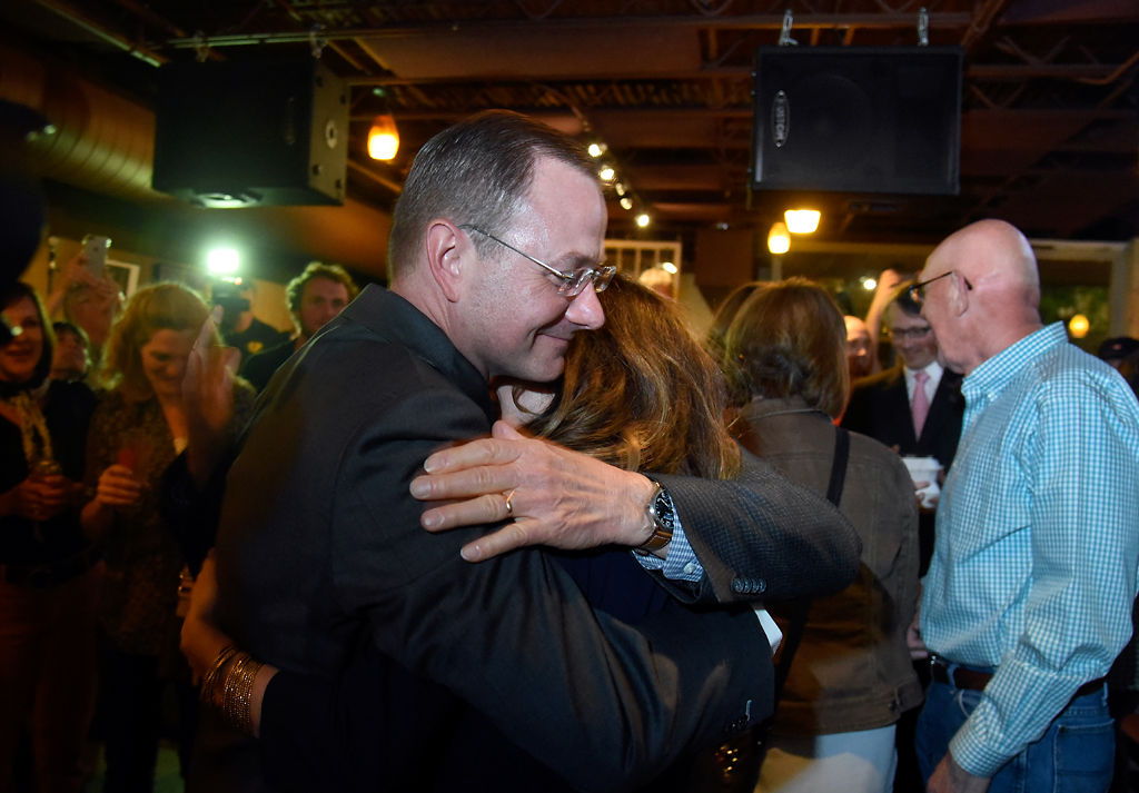 Brian Treece hugs Mary Phillips (copy) | Photos | columbiamissourian.com
