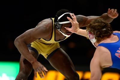 Le'Roy Barnes takes a thumb to the eye