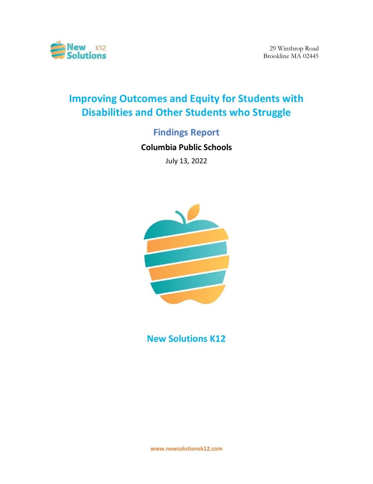 New Solutions K12 Findings Report