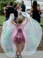 Violet Wilkerson spins to the music