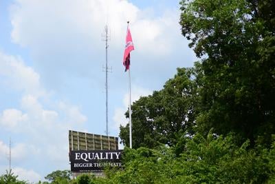 A billboard promoting equality placed in response to the Confederate flag