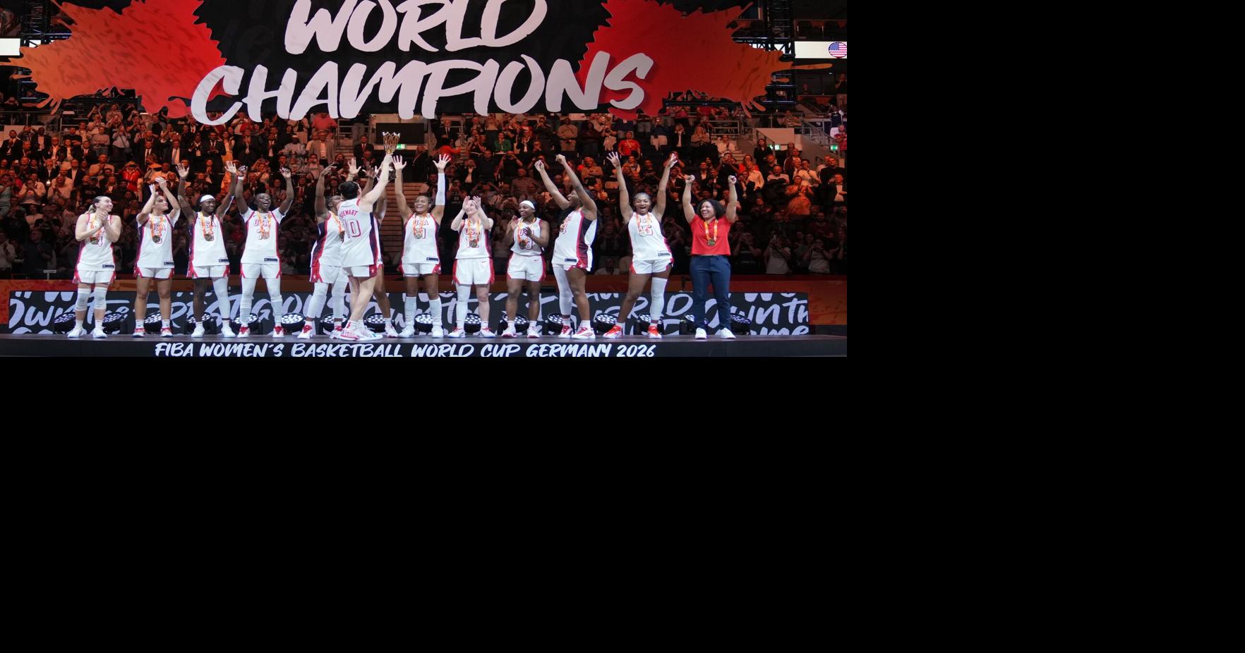 U.S. wins 5th straight women's FIBA World Cup title, beating France 97-79 By DOUG FEINBERG, AP Basketball Writer Sep 14, 2026 20 mins ago