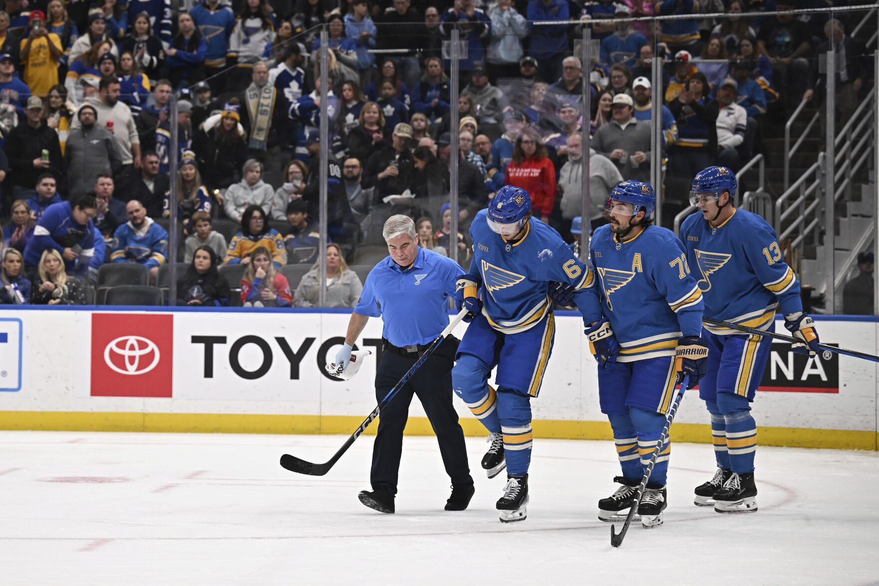 Blues Defenseman Broberg Will Miss 4-6 Weeks With Apparent Right Leg ...