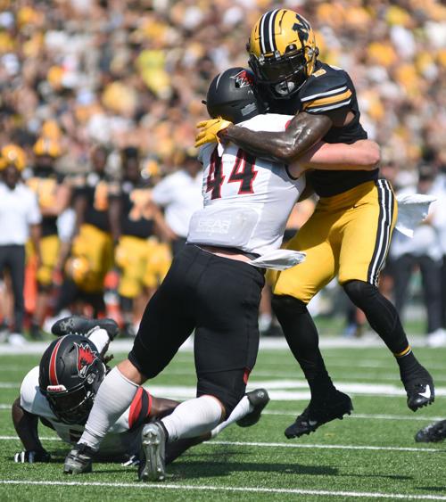 Mookie Cooper, right, clashes with Jacob Morrissey