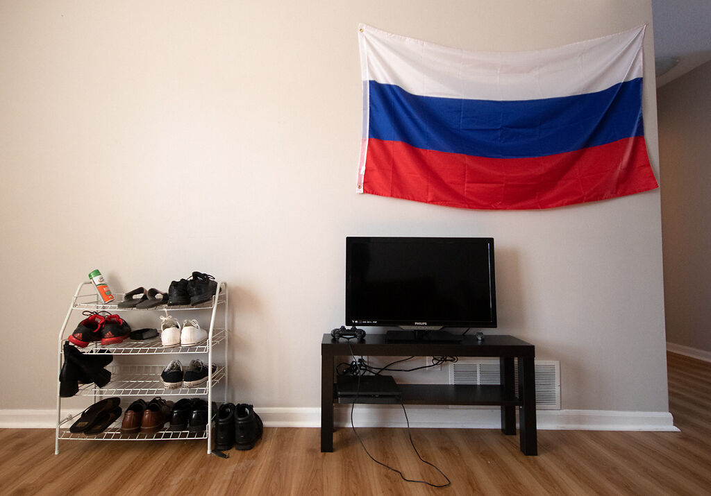 The Russian flag keeps getting stolen from the parkway. Now