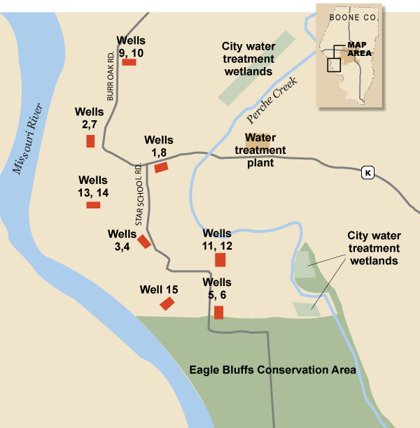 Elevated chloride levels suggest wastewater has infiltrated Columbia
