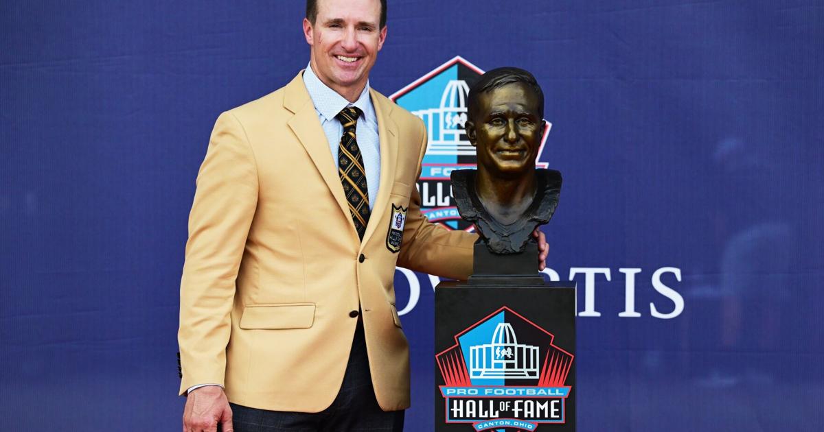 Drew Brees, Larry Fitzgerald, Luke Kuechly, Adam Vinatieri and Roger Craig enter the Hall of Fame By ROB MAADDI, AP Pro Football Writer Aug 8, 2026 7 mins ago