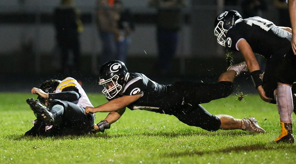 Centralia Linebacker Luke Hunter Sacks Monroe City Quarterback