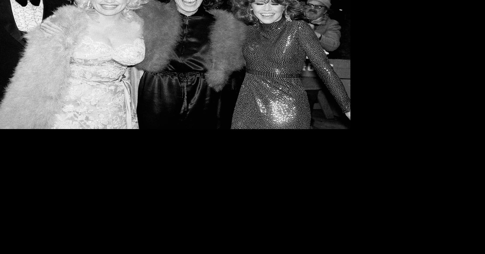 Dolly Parton, left, Lily Tomlin, center, and Jane Fonda arrive