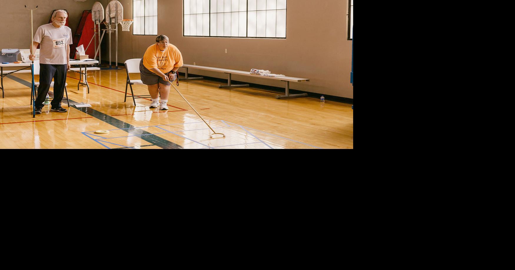 Mary Dewey, right, at the Missouri Senior Games