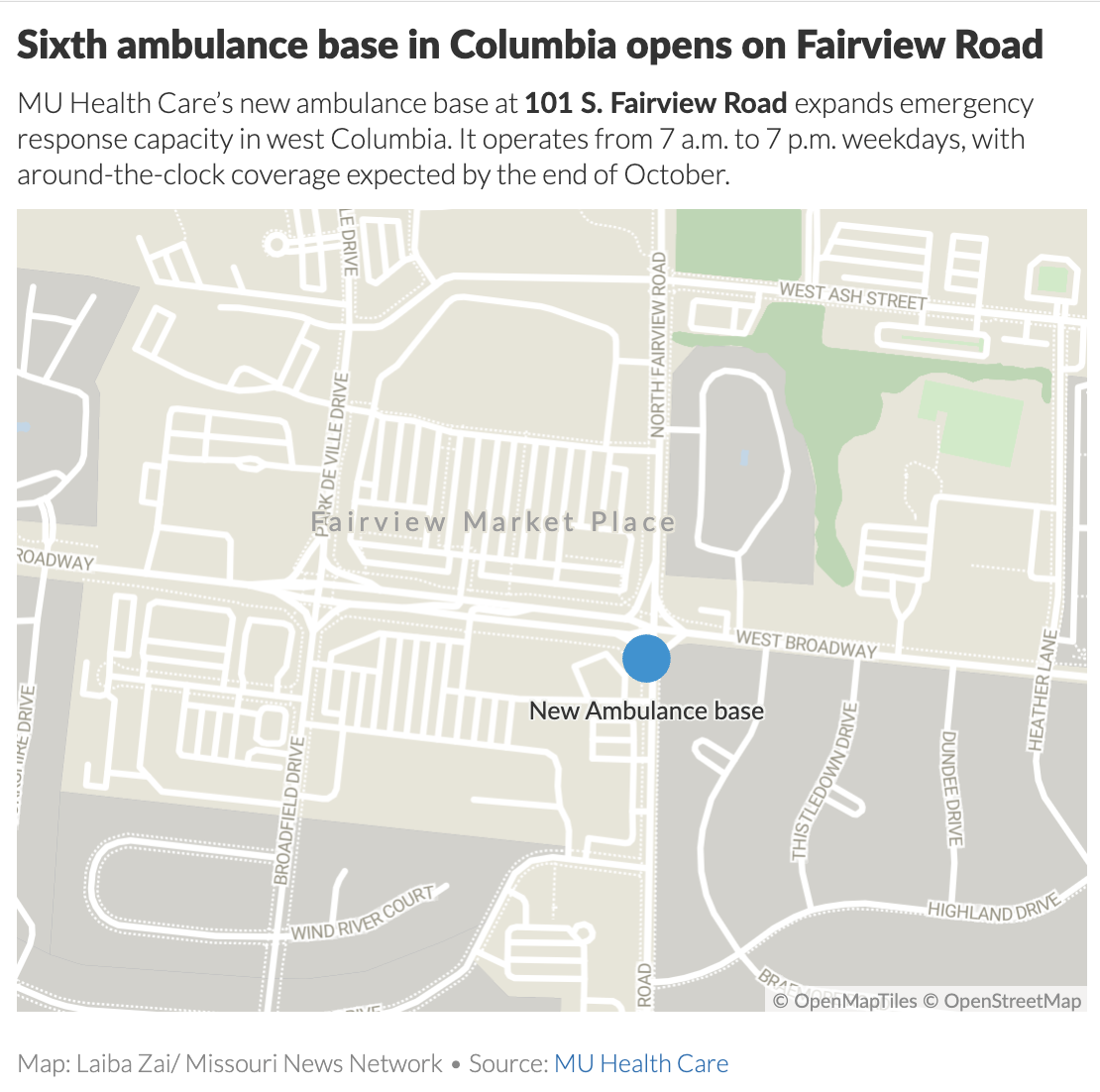 columbiamissourian.com - Ruth Galat - MU Health Care opens new ambulance base in west Columbia