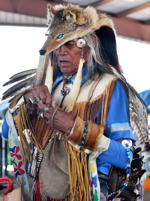 Charley Lowery wears his dancing regalia