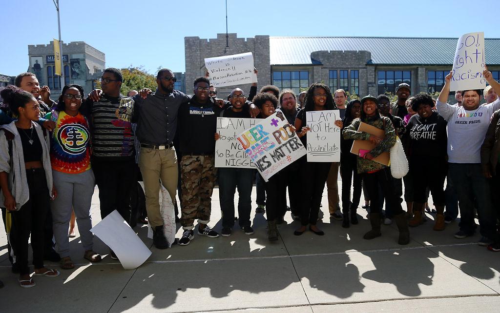 Students gather at the MU Student Center