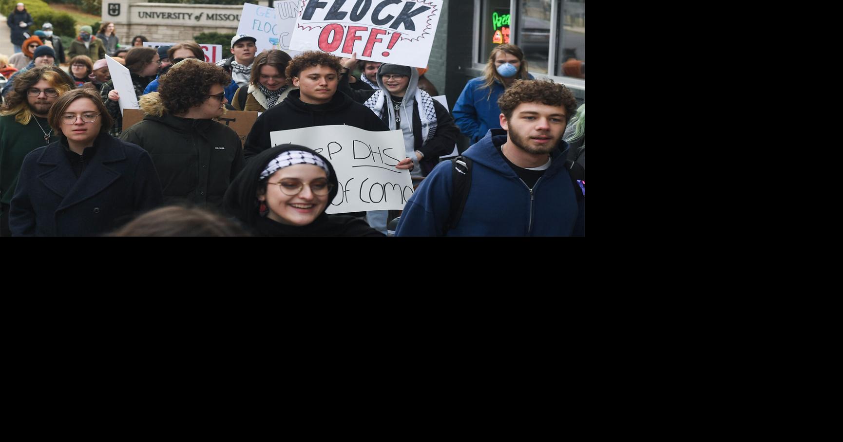 Students protest Flock Safety cameras, Choi's stance on crime | Higher ...