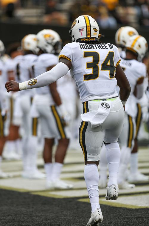 Missouri running back Larry Rountree III dances