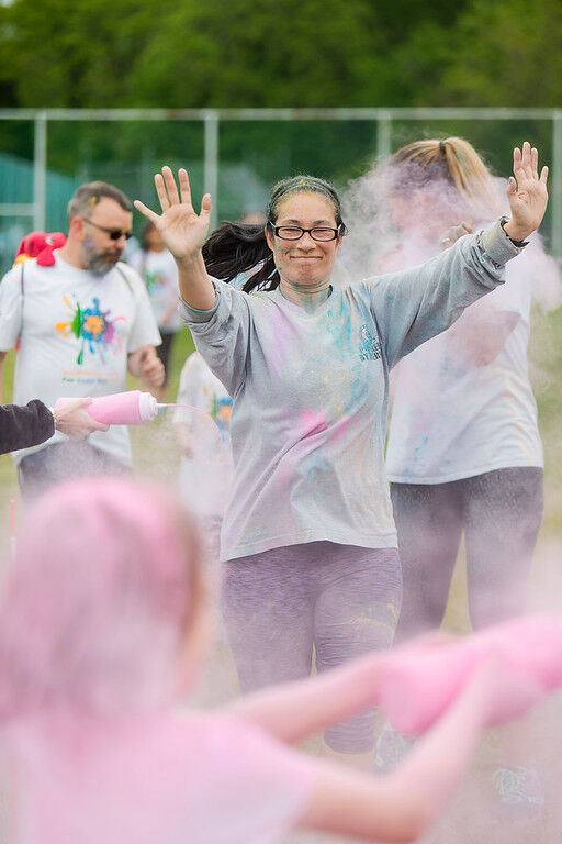 In Photos: Color run in Greenwich turns kids, adults into rainbows — and  all for a good cause