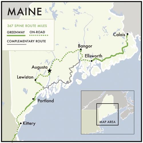 7-27-2024 Wheel Family Fun-East Coast Greenway Maine Map