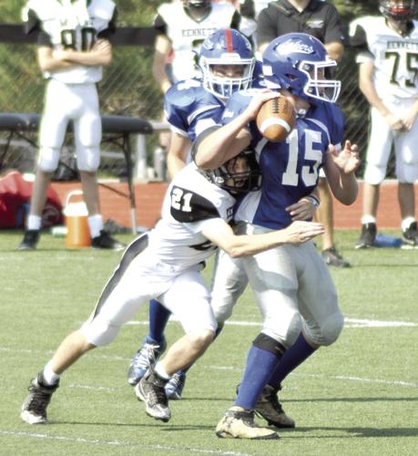 KHS football opener - Ethan Baillargeon sack
