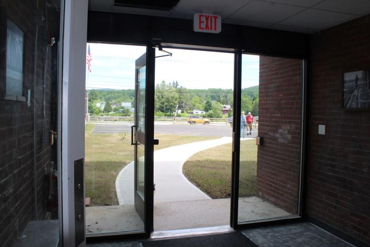 The entrance to the Brown School apartments