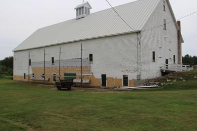 Work is underway on historic Brown barn