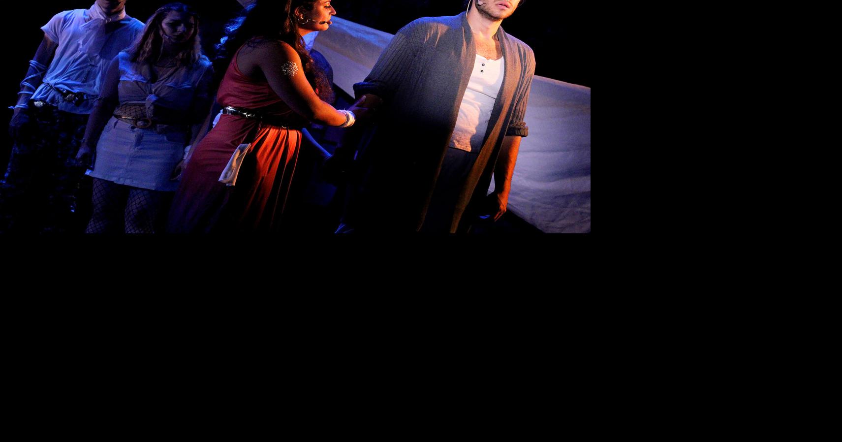 Liv Lopez as Mary and Ira Kramer as Jesus in Weathervane Theatre's production of "Jesus Christ