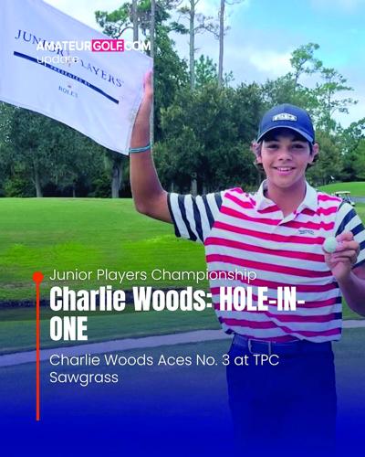 Golf Column - Charlie Woods hole-in-one