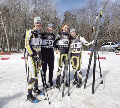 KHS XC Meet of Champions - Carli Krebs with Joce Ansaldi and Piper Lopashanski and Grace Perley