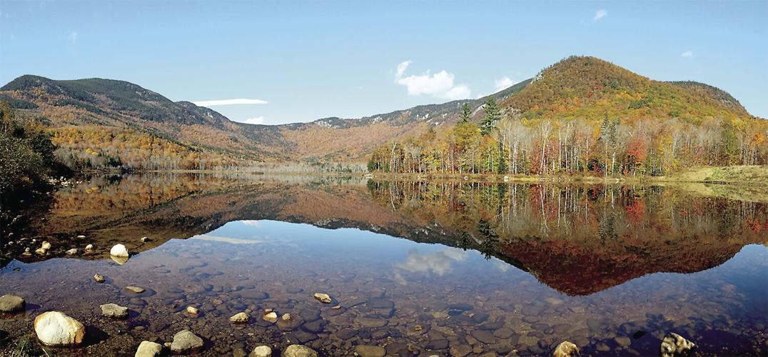Wheel Family Fun - Basin Pond and pond and Baldface behind it