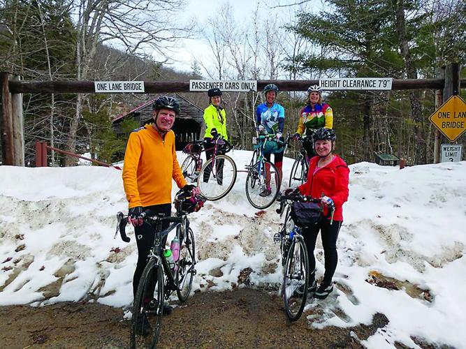 Wheel Family Fun - spring rides - Bicycling Club members in the snow