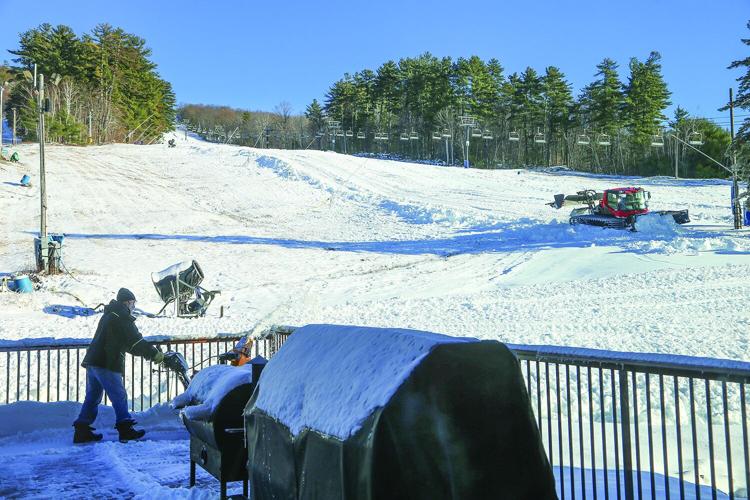 12-01-25 Snow cranmore groomer with deck