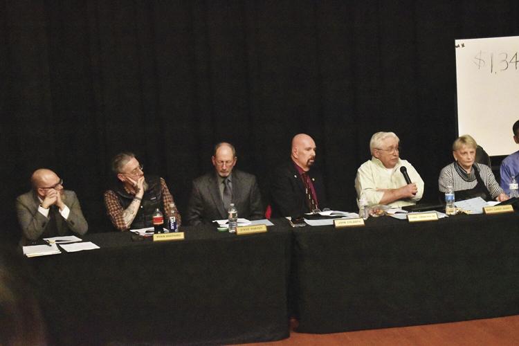 Conway Selectmen Deliberative Session 2024 Carl and selectmen