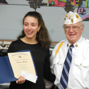Olivia Halle to represent American Legion of Gorham at state oratorical finals
