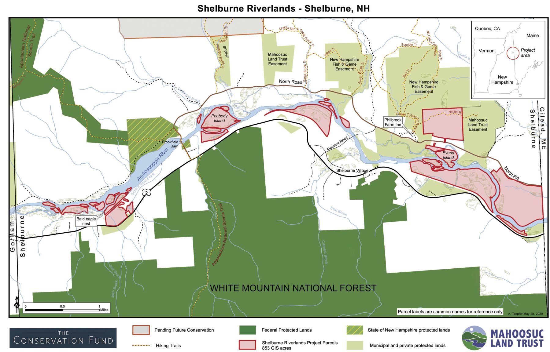 Map of Shelburne Riverlands Project