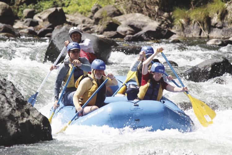 Richard and Gabrielle rafting