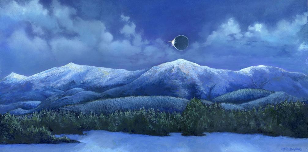 Eclipse-themed artwork on display