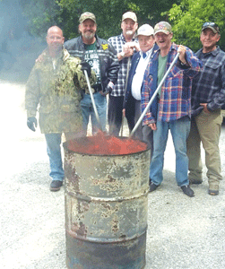 American Legion gathered to properly dispose of nearly 500 American flags