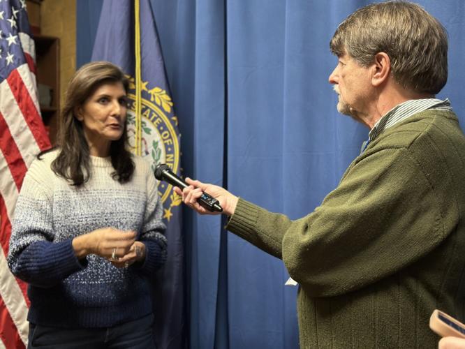 Nikki Haley speaks to Coos Charlie Jordan