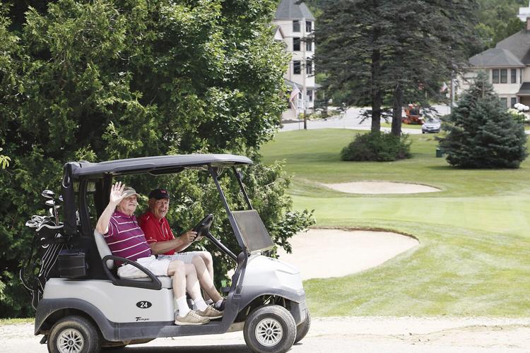 07-20-23 Memorial Golf Tournament golf cart wave