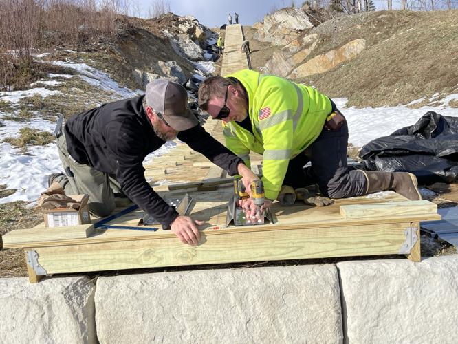 Working at Nansen 2023, two men